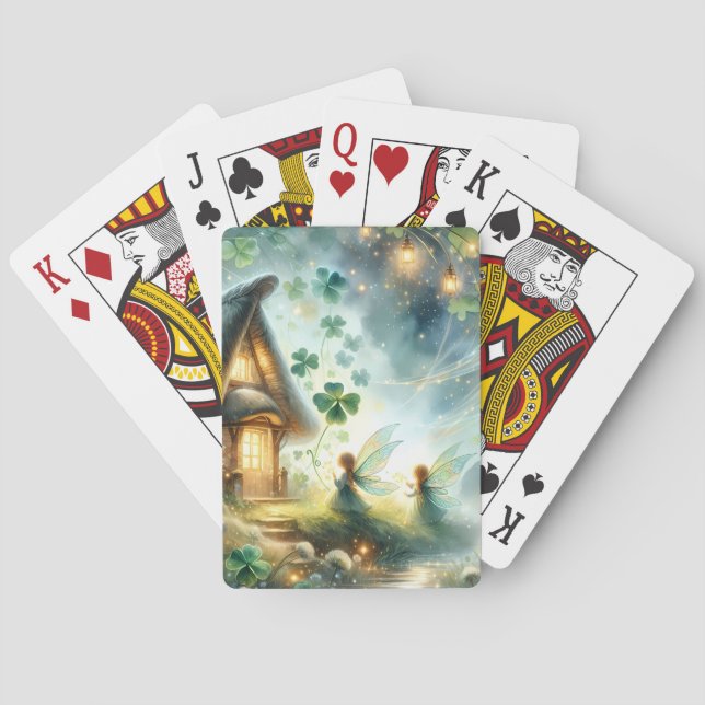 Jeu De Cartes Cabane de Fée Trèfle Lumineuse (dos)
