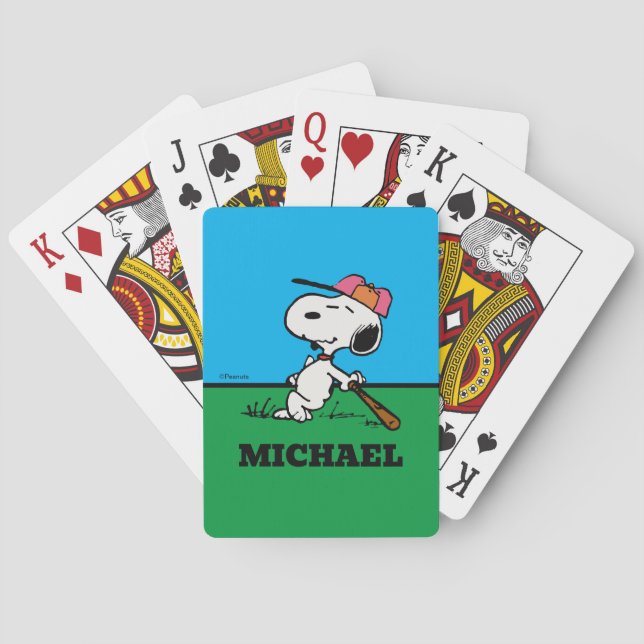 Jeu De Cartes cacahuètes | Snoopy at Bat Jouer aux cartes (dos)