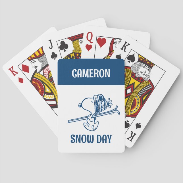 Jeu De Cartes cacahuètes | Snoopy Ski Trip Jouer aux cartes (dos)