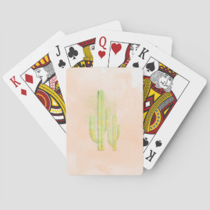 Jeu De Cartes Cactus Aquarelle Dessin Simple du Sud-Ouest
