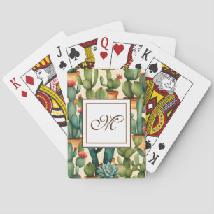 Jeu De Cartes Cactus coloré aquarelle art