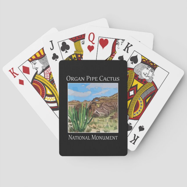 Jeu De Cartes Cactus et montagnes comme vu par Organ Pipe Cactus (dos)