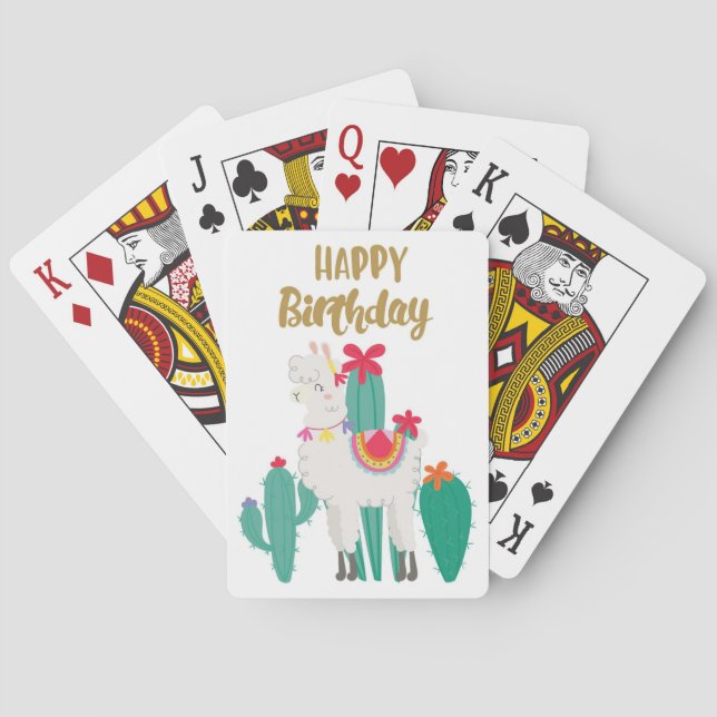 Jeu De Cartes Cactus Joyeux anniversaire (dos)