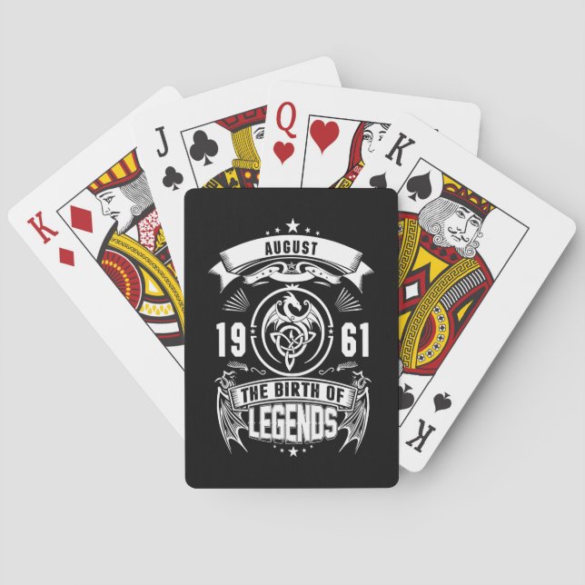 Jeu De Cartes Cadeau d'août | 1961 La Naissance Des Légendes (dos)