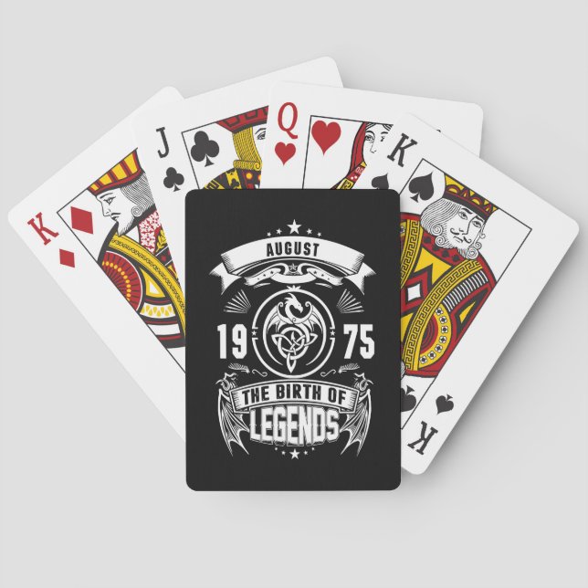 Jeu De Cartes Cadeau d'août | 1975 La Naissance Des Légendes (dos)