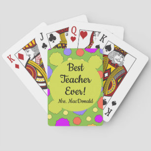 Jeu De Cartes Cadeau d'appréciation pour l'enseignant meilleur e