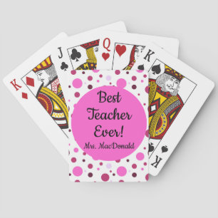 Jeu De Cartes Cadeau d'appréciation pour l'enseignant meilleur e