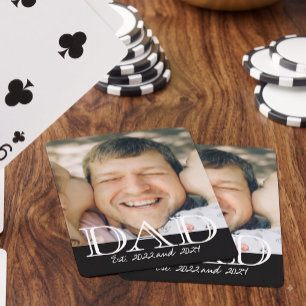 Jeu De Cartes Cadeau de Fête des Pères Minimaliste pour Papa