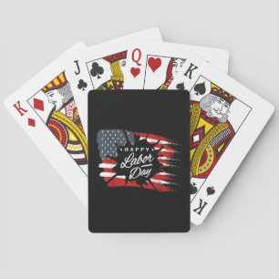 Jeu De Cartes Cadeau de la fête du Travail Drapeau Américain