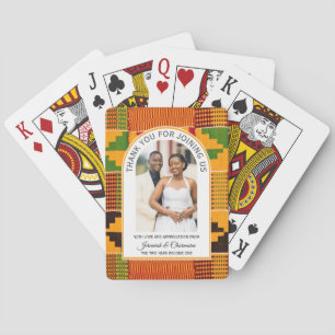 Jeu De Cartes Cadeau de mariage africain ghanéen Kente pour invi