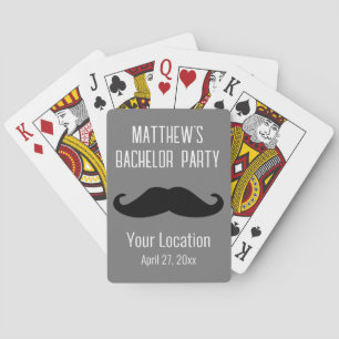 Jeu De Cartes Cadeau de mariage Moustache noire pour enterrement