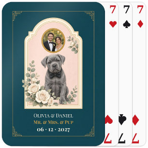 Jeu De Cartes Cadeau de mariage personnalisé Photo Cane Corso