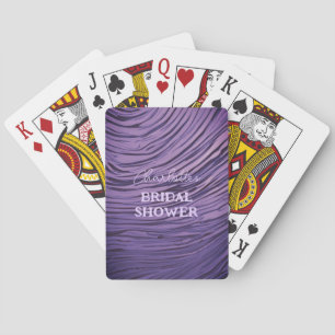 Jeu De Cartes Cadeau de Mariage Satin Soyeux Violet Cartes de Po