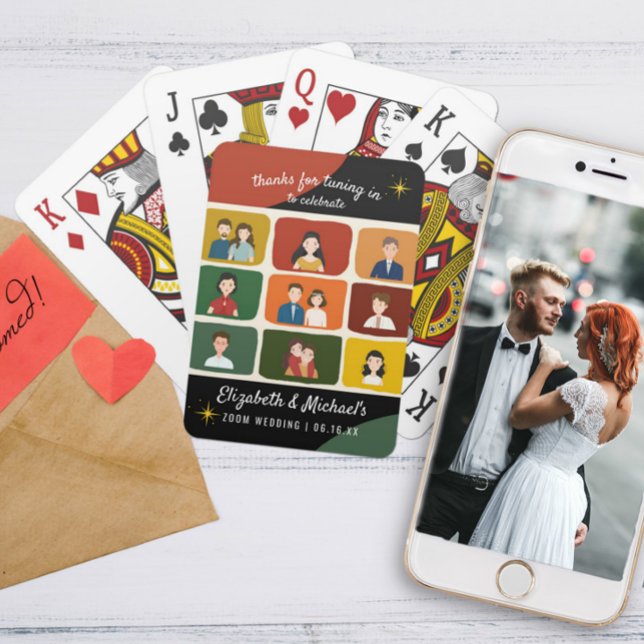Jeu De Cartes Cadeau de mariage virtuel vidéo de style milieu de (Créateur téléchargé)