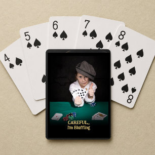 Jeu De Cartes Cadeau de photo de garde d'enfants amusant Je bluf