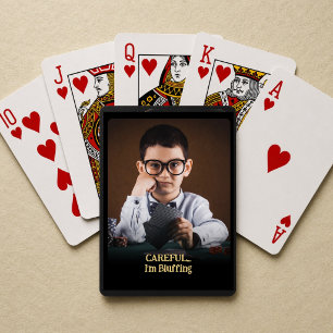 Jeu De Cartes Cadeau de photo de garde d'enfants amusant Je bluf