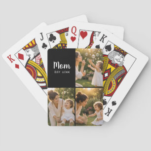 Jeu De Cartes Cadeau de photo de maman établi