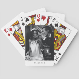 Jeu De Cartes Cadeau de Remerciement de Mariage Photo Minimalist
