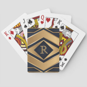 Jeu De Cartes Cadeau de sport élégant à monogramme géométrique o