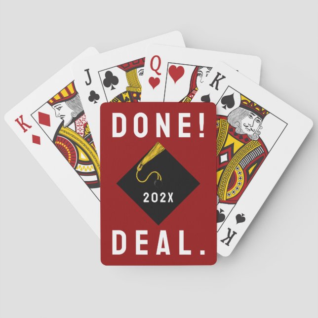 Jeu De Cartes Cadeau drôle de fin d'études (dos)