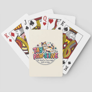 Jeu De Cartes Cadeau drôle pour amateur de chats Restez Paw-posi