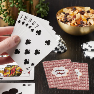 Jeu De Cartes Cadeau floral personnalisé et sur mesure pour la f