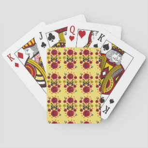 Jeu De Cartes Cadeau floral personnalisé papillon printanier