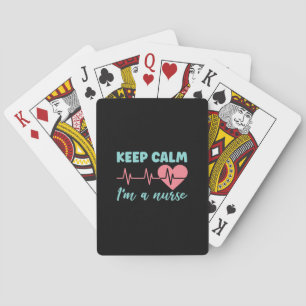 Jeu De Cartes Cadeau infirmière Restez Calme Je Suis Infirmièr