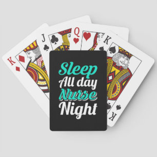 Jeu De Cartes Cadeau infirmière Sommeil toute la journée Nuit