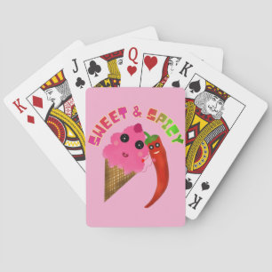 Jeu De Cartes Cadeau personnalisé Mignonne glace et piment