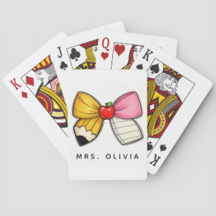Jeu De Cartes Cadeau personnalisé pour enseignant Enseignant p