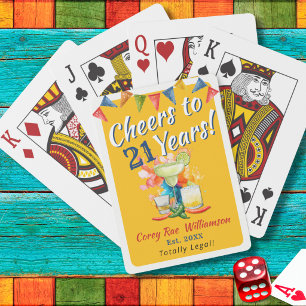 Jeu De Cartes Cadeau personnalisé pour fête de 21e anniversaire