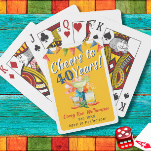 Jeu De Cartes Cadeau personnalisé pour fête des 40 ans Fiesta