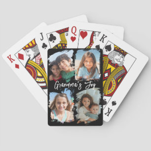 Jeu De Cartes Cadeau personnalisé pour grand-mère avec 4 photos