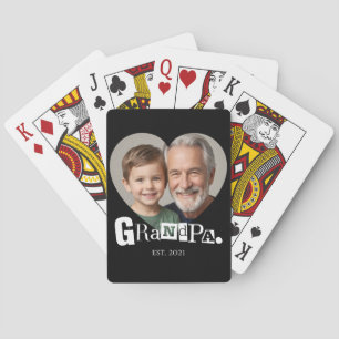 Jeu De Cartes Cadeau Photo Grand-père Établie
