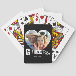 Jeu De Cartes Cadeau Photo Grand-père Établie