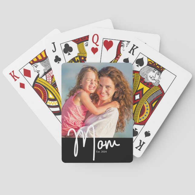 Jeu De Cartes Cadeau photo Maman Fondée  (dos)