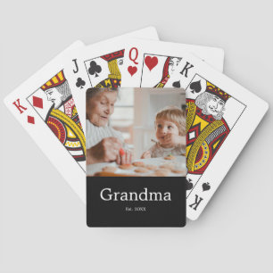 Jeu De Cartes Cadeau Photo Moderne Établie par Grand-mère