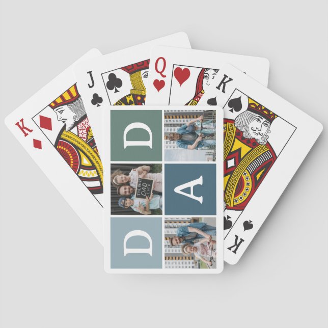 Jeu De Cartes Cadeau photo 'PAPA' 3 moderne (dos)