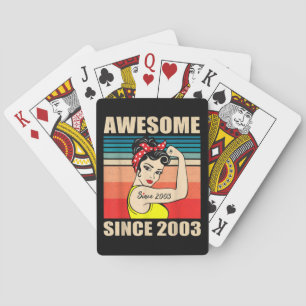 Jeu De Cartes Cadeau pour 18 ans Femmes Vintage 18e anniversaire