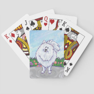 Jeu De Cartes Cadeaux & Accessoires pour Pomeranian Blanc