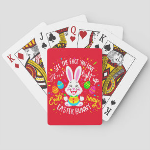 Jeu De Cartes Cadeaux d'amour de Rabbit de Pâques