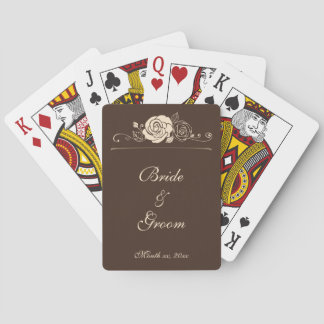 Jeu De Cartes Cadeaux de coordination des Roses de café et de cr