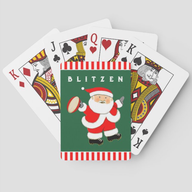 Jeu De Cartes Cadeaux de Noël Rugby (dos)