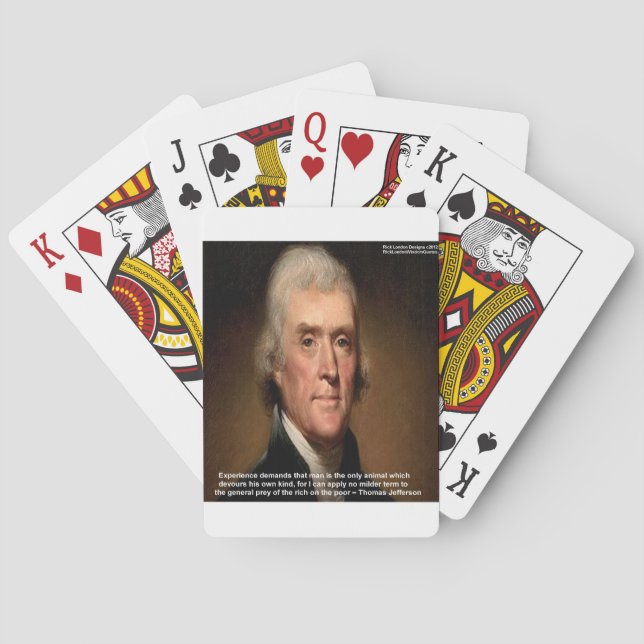 Jeu De Cartes Cadeaux et Cartes Thomas Jefferson Trickle Down (dos)