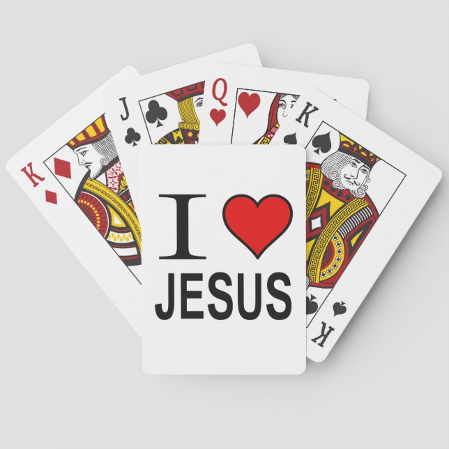 Jeu De Cartes Cadeaux Jésus J'aime Jésus (dos)