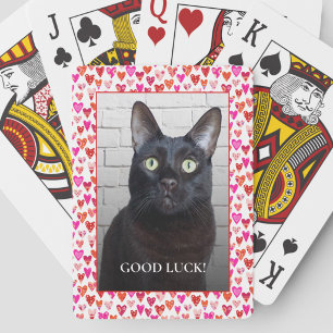 Jeu De Cartes Cadre de cœur de photo de compagnie personnalisé B