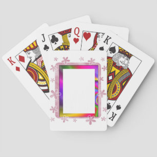 JEU DE CARTES CADRE FLORAL DE PHOTO