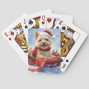 Jeu De Cartes Cairn Terrier Chien dans la corniche Laisser il ne