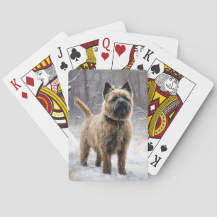 Jeu De Cartes Cairn Terrier Laissez tomber la neige Noël